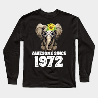 Awesome since 1972 48 Years Old Bday Gift 48th Birthday Long Sleeve T-Shirt